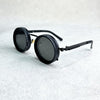 Unisexe - Lunettes de soleil rondes - Réduction de lumière réglable - Métal polarisé