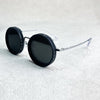 Unisexe - Lunettes de soleil rondes - Réduction de lumière réglable - Métal polarisé
