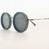 Unisexe - Lunettes de soleil rondes - Réduction de lumière réglable - Métal polarisé