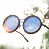 Unisexe - Lunettes de soleil rondes - Réduction de lumière réglable - Métal polarisé