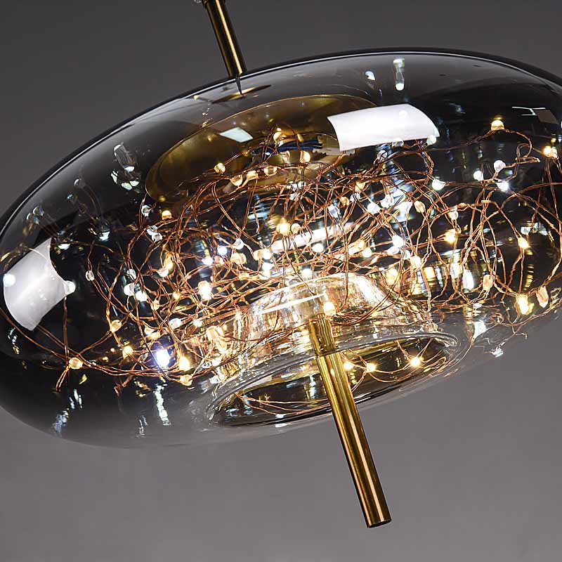 AstraGlow Suspension moderne | Lampe de chevet suspendue LED de luxe