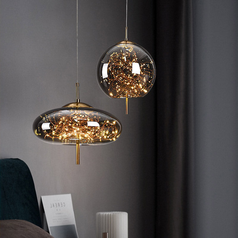 AstraGlow Suspension moderne | Lampe de chevet suspendue LED de luxe