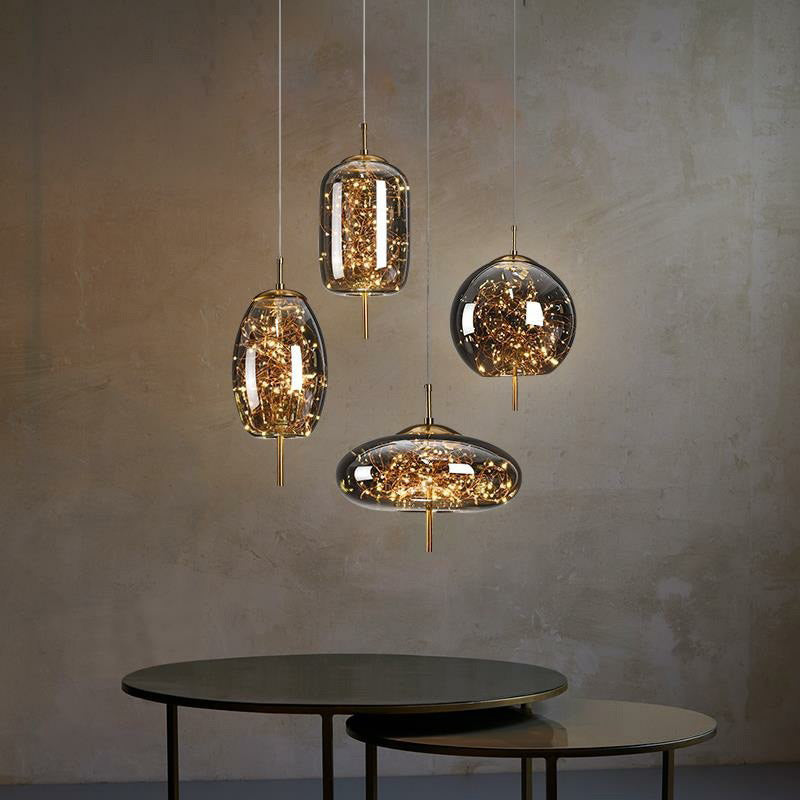 AstraGlow Suspension moderne | Lampe de chevet suspendue LED de luxe