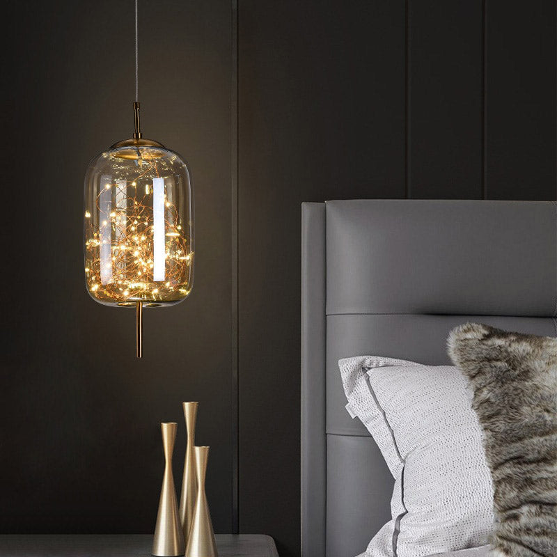 AstraGlow Suspension moderne | Lampe de chevet suspendue LED de luxe