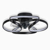 Ventilateur de plafond LED encastré avec télécommande - Design moderne en forme de fleur pour l'éclairage du salon et de la chambre