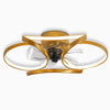Ventilateur de plafond LED encastré avec télécommande - Design moderne en forme de fleur pour l'éclairage du salon et de la chambre