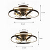 Ventilateur de plafond LED encastré avec télécommande - Design moderne en forme de fleur pour l'éclairage du salon et de la chambre