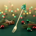 FESTIFORK – Ensemble créatif de cuillères et de fourchettes de Noël pour le café et les desserts