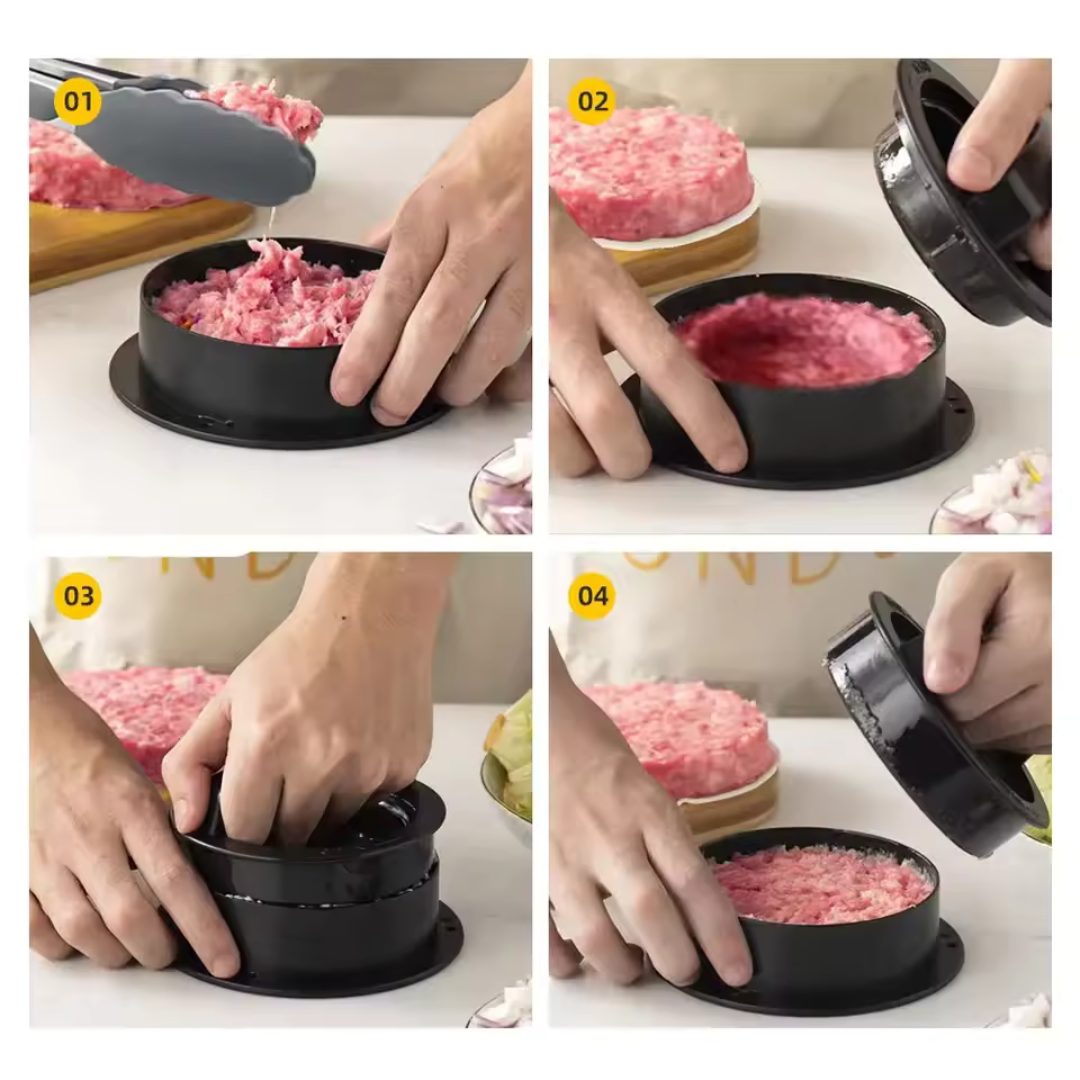 GourmetGrill Presse à Hamburger Deluxe | Fabricant de hamburgers professionnel pour des hamburgers parfaits