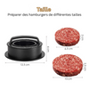 GourmetGrill Presse à Hamburger Deluxe | Fabricant de hamburgers professionnel pour des hamburgers parfaits