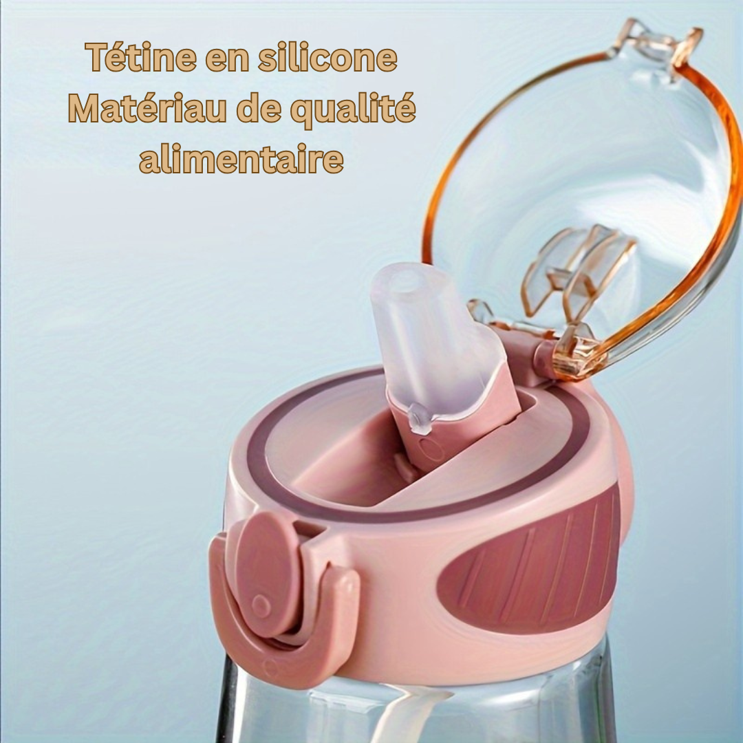 Bouteille de Voyage Hydratation AquaElite Luxe | Design élégant et étanche pour les aventuriers soucieux de l'environnement