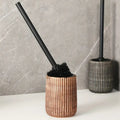 Ensemble de porte-brosse de toilette en céramique texturée