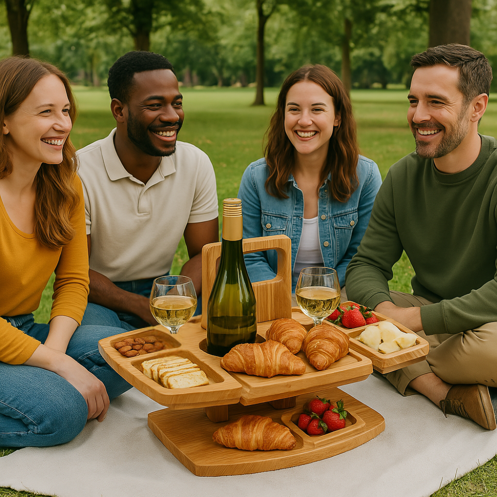 Table de pique-nique en bois portable – WineNest