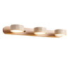 Applique Murale Duo en Travertin – Élégante Lampe Murale en Pierre Naturelle et Bois LED