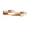 Applique Murale Duo en Travertin – Élégante Lampe Murale en Pierre Naturelle et Bois LED