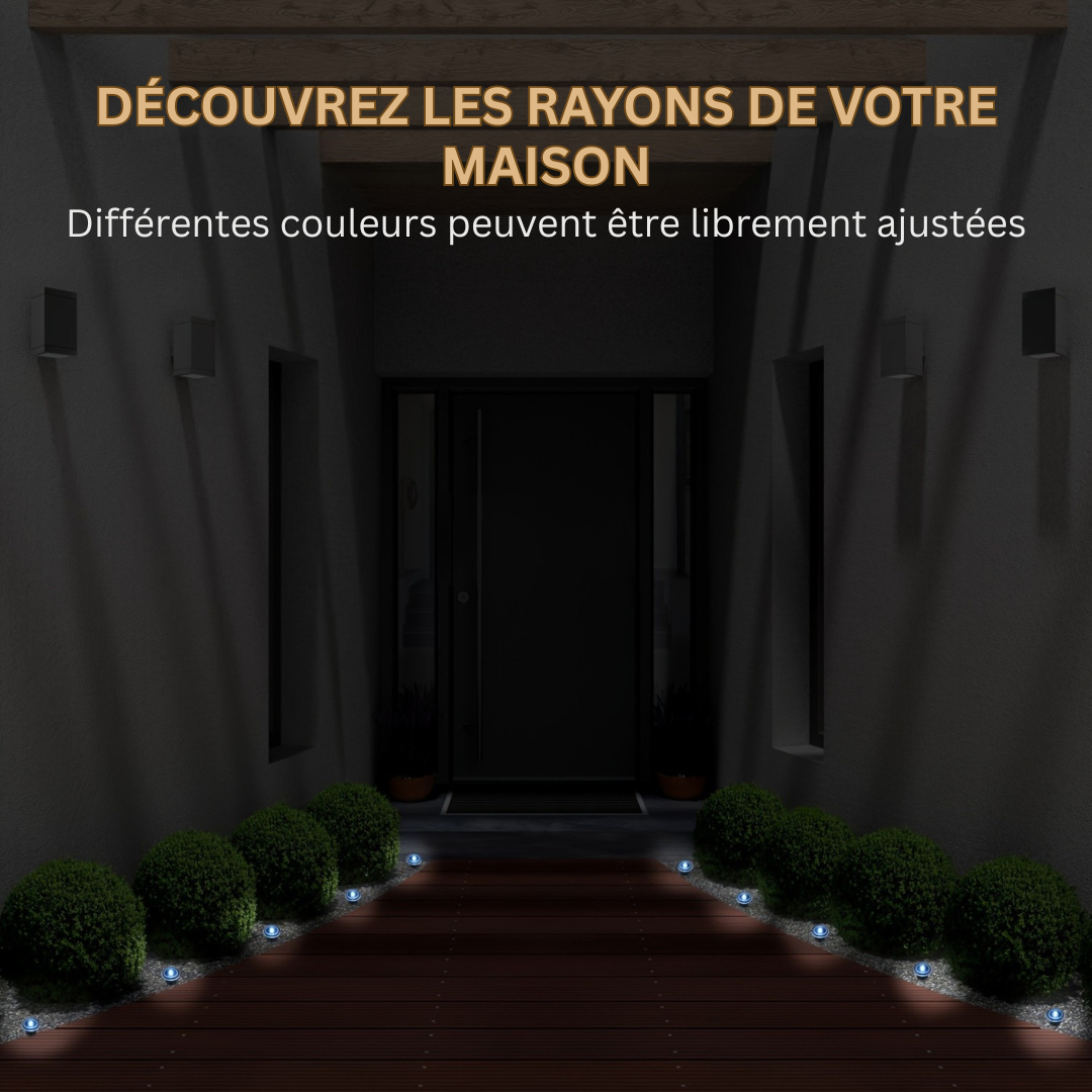 LuxeGlow Lampes de Chemin Solaires LED | Éclairage extérieur élégant pour les allées, parfait pour les événements et les célébrations
