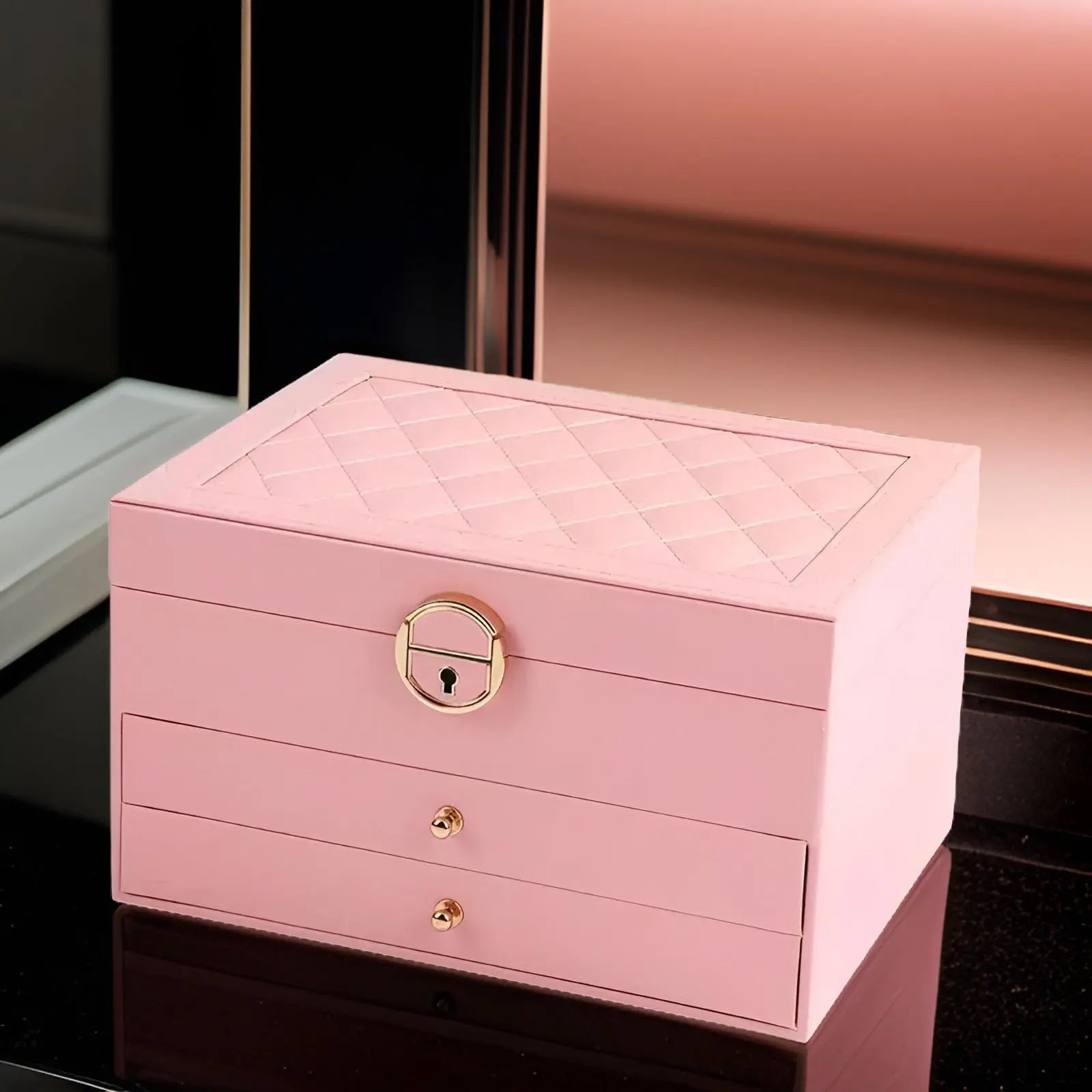 Boîte à Bijoux Multi-Couches de Luxe – Organisateur Élégant et Durable