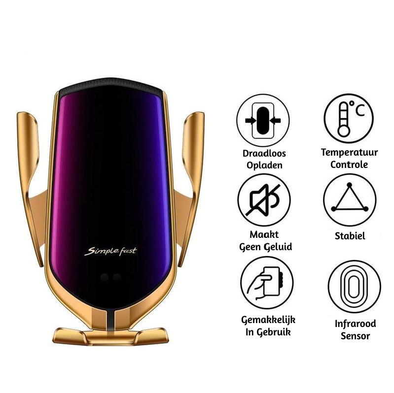 Support de téléphone automatique avec chargeur sans fil – GripCharge