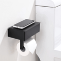 STAHLDELUXE PORTE-PAPIER TOILETTE – Porte-papier toilette en acier inoxydable avec espace de rangement étanche pour téléphone et produits d'hygiène