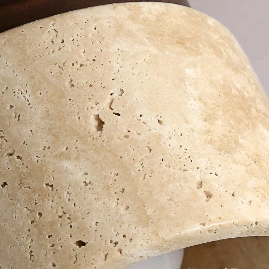 Wabi Sabi Marbre Jaune Luminaire Plafonnier Japonais - TranquilStone