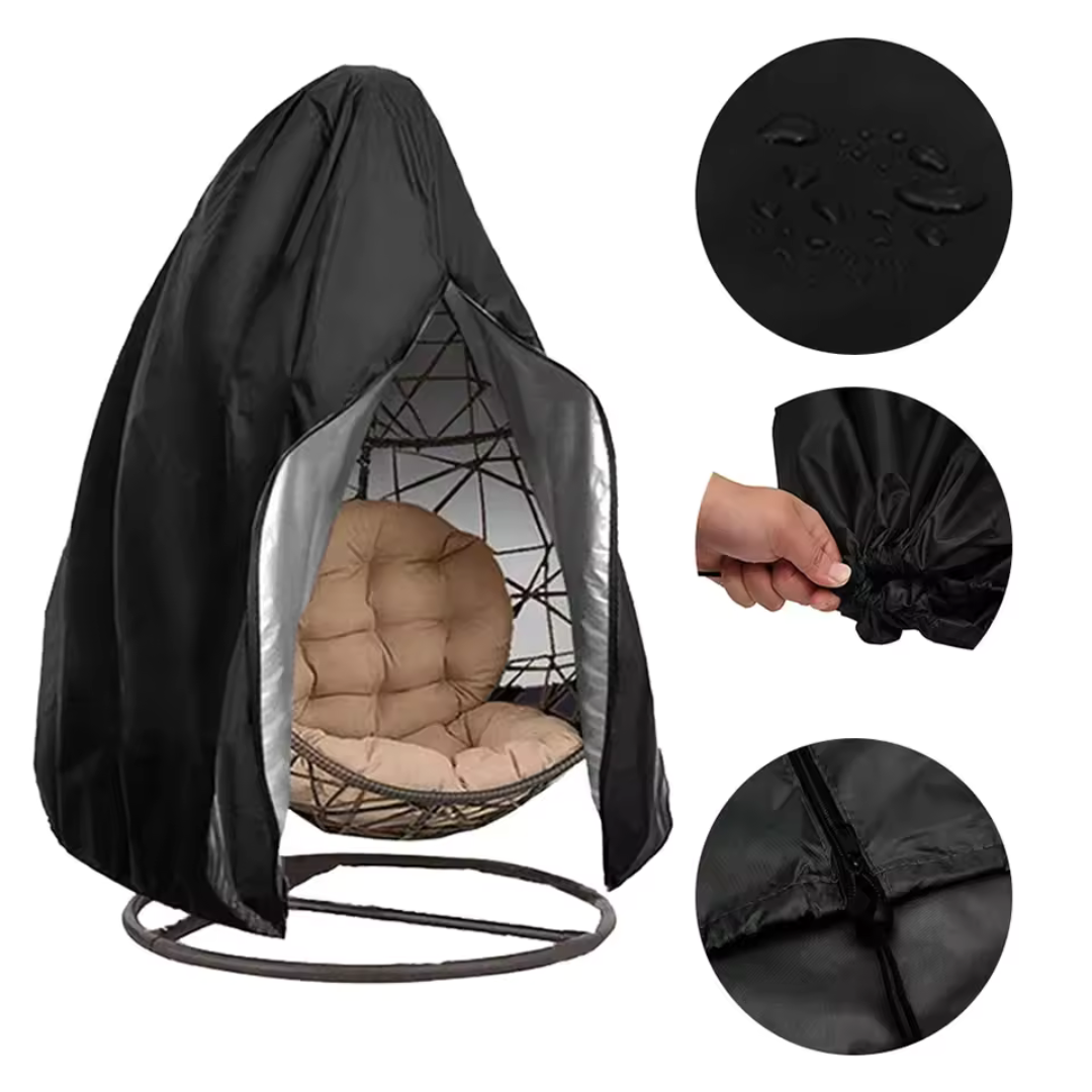 LuxeNest Housse de Protection pour Chaise Suspendue Egg | Housse imperméable et universelle pour une protection élégante et durable