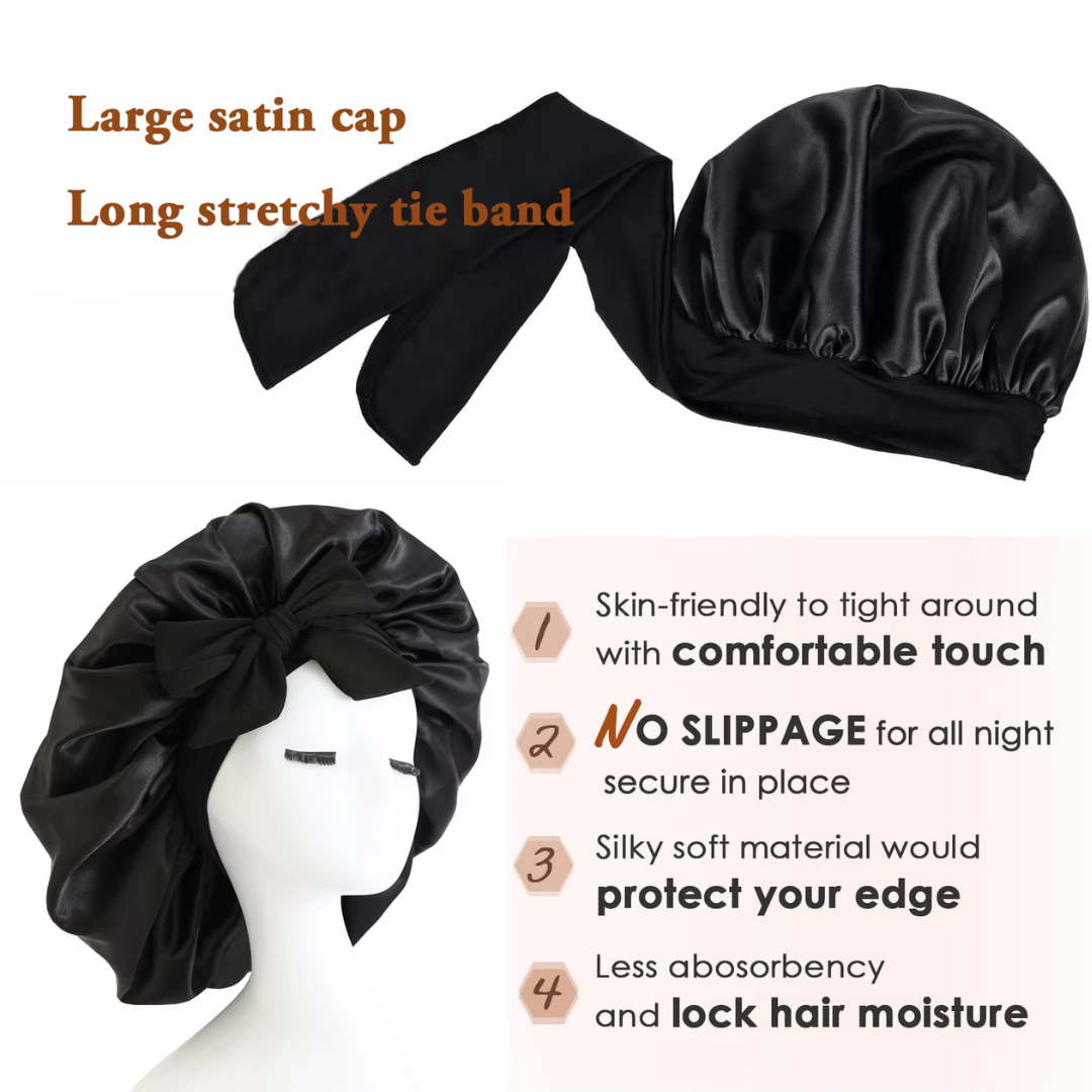 Bandeau en satin – Bonnet de nuit pour femmes