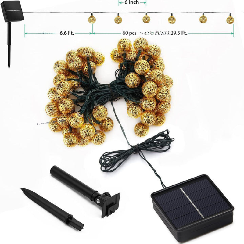 Guirlandes solaires étanches style marocain - SunGlow Strings