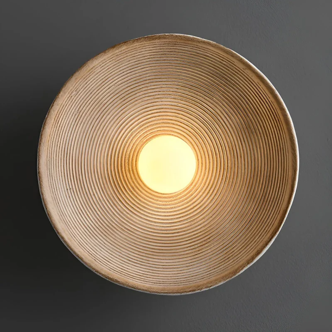 Applique murale japonaise Wabi-Sabi - ZenGlow Disc
