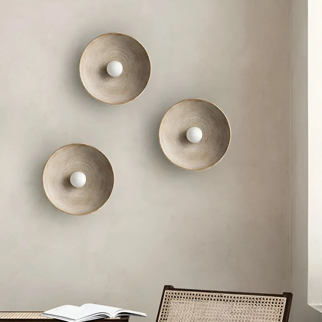 Applique murale japonaise Wabi-Sabi - ZenGlow Disc