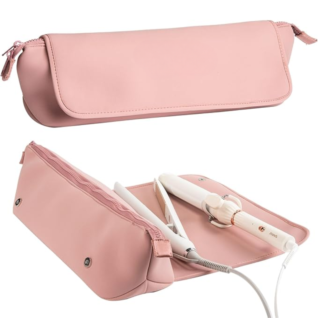 Trousse de voyage 2-en-1 pour outils capillaires & Tapis résistant à la chaleur