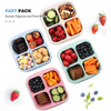 Boîtes de préparation de repas 4 compartiments style Bento (pack de 4) – Bento4You