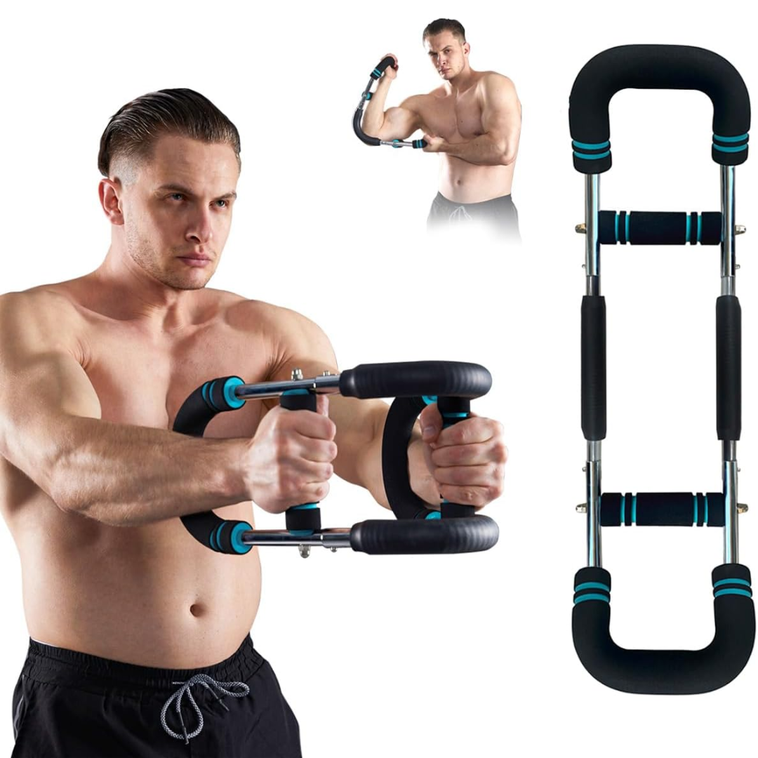 TwisterFlex Barres de Force Réglables – Renforcez les Avant-bras, Triceps & Poitrine – Barre d'Entraînement Durable et Portable – Résistance Ajustable