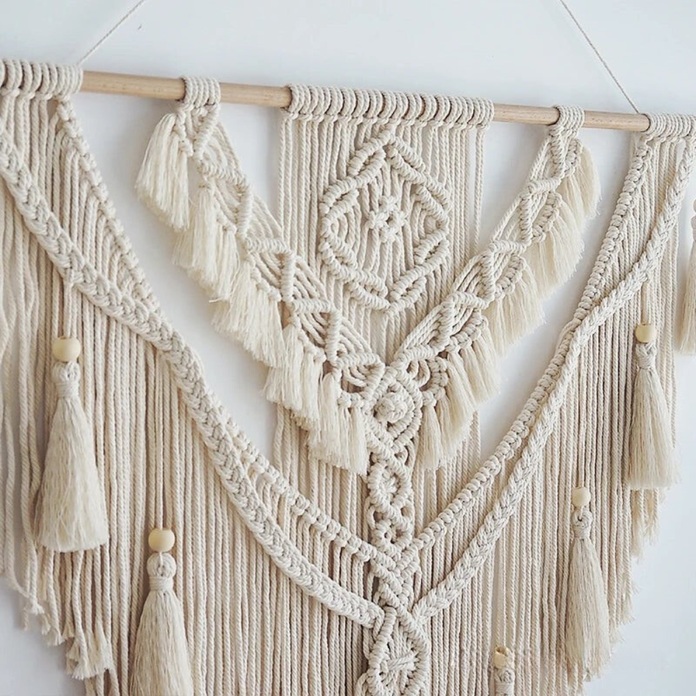 Suspension Murale Macramé Boho Scandinave - Liora