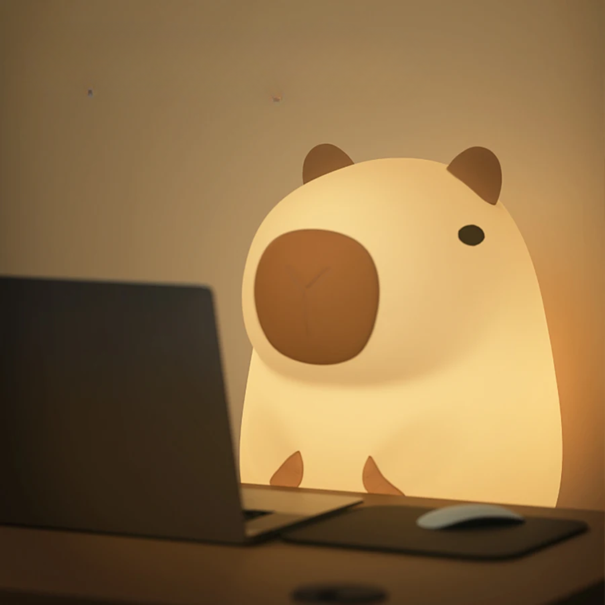 Veilleuse Capybara | Lampe en silicone sûre et flexible pour une meilleure portée