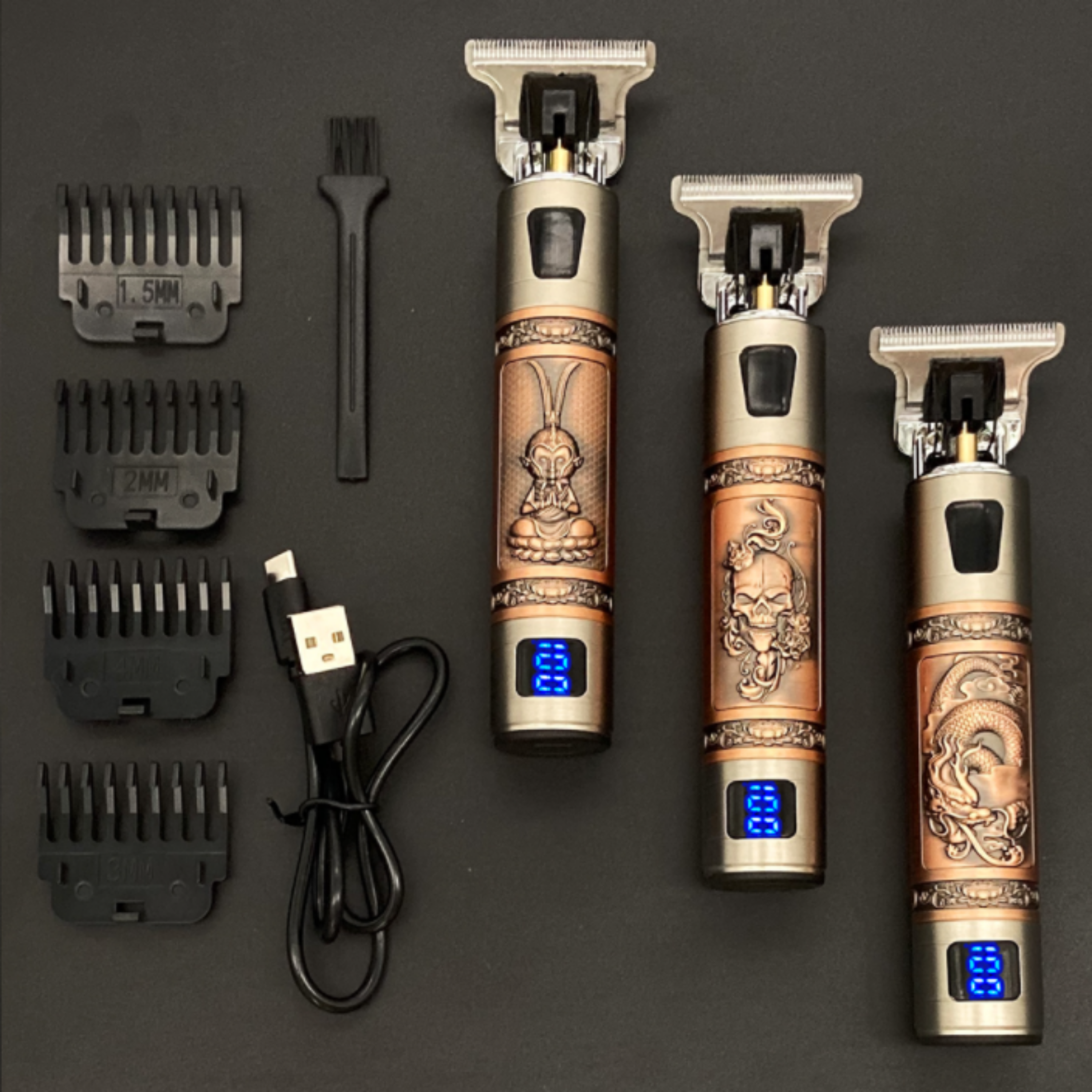 Tondeuse à cheveux et à barbe rechargeable avec accessoires / Variante similaire différente