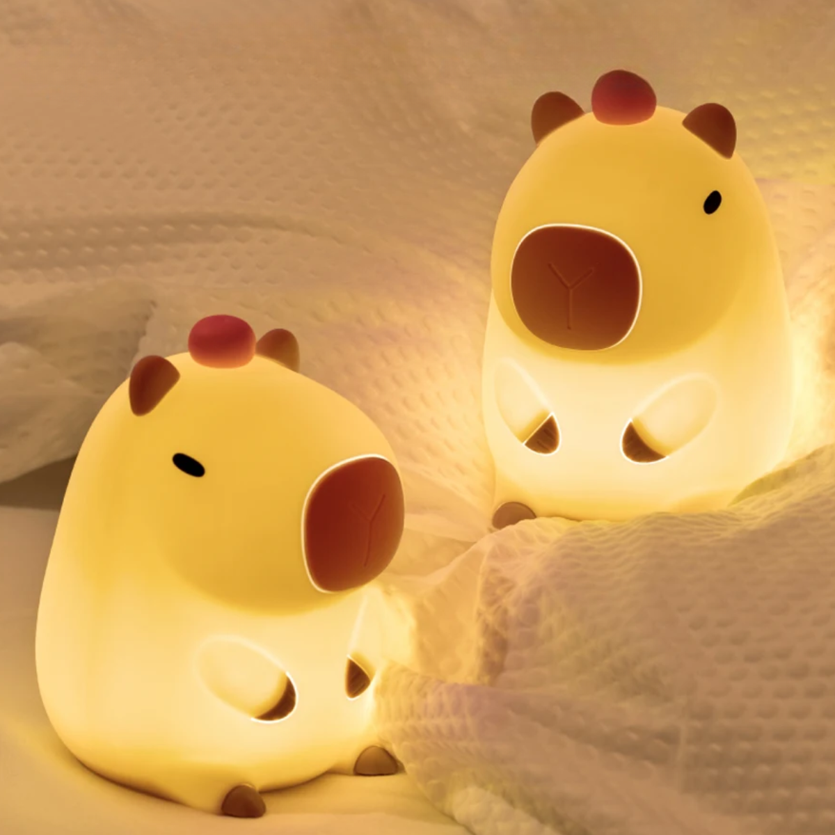 Veilleuse Capybara | Lampe en silicone sûre et flexible pour une meilleure portée