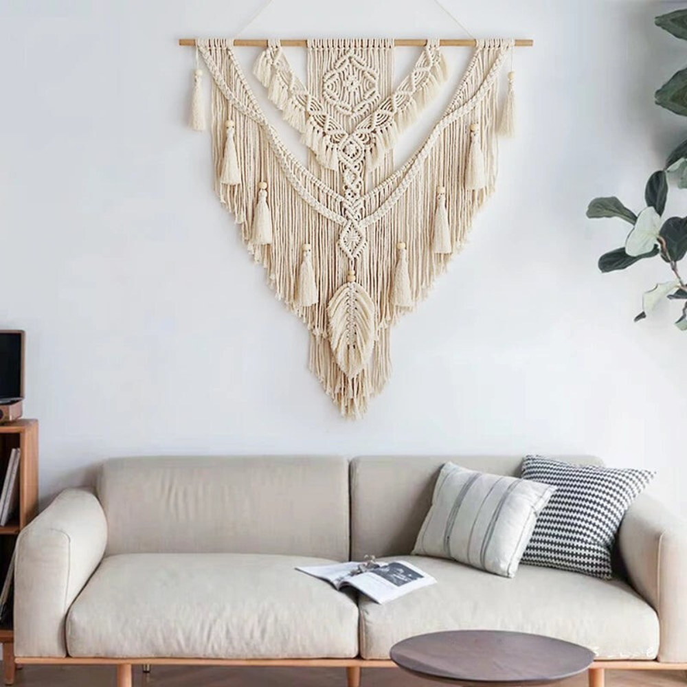 Suspension Murale Macramé Boho Scandinave - Liora