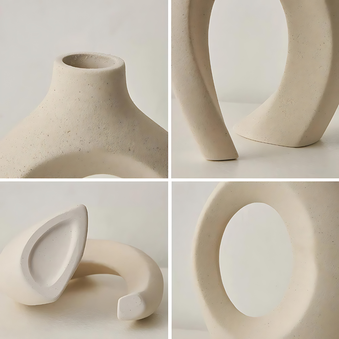 ScandiLux Vase en Céramique Luxe | Vase élégante pour une ambiance scandinave moderne