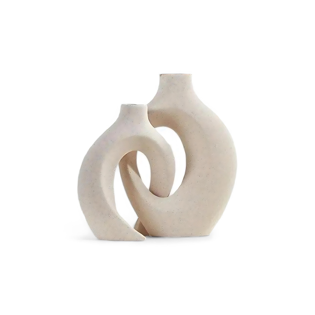 ScandiLux Vase en Céramique Luxe | Vase élégante pour une ambiance scandinave moderne