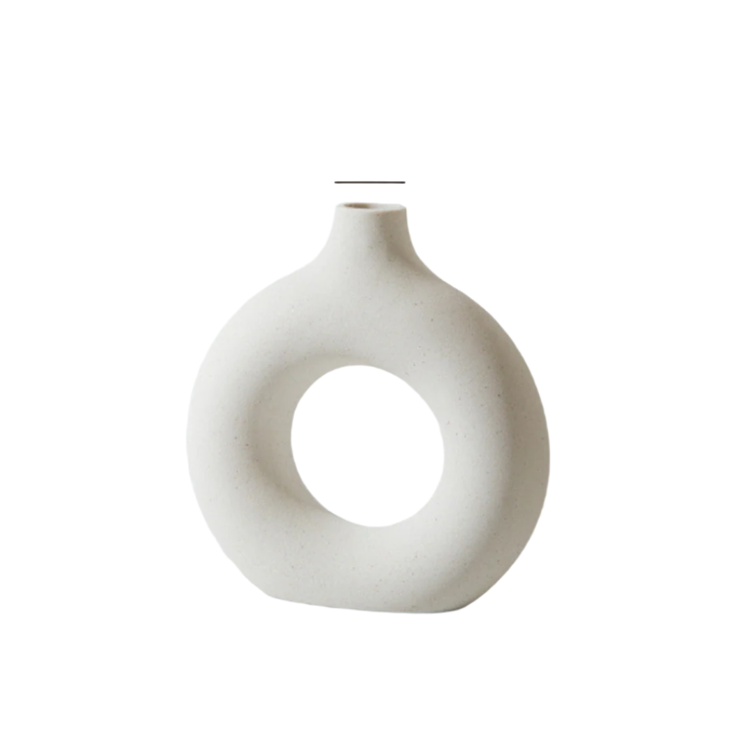 Vase à fleurs en céramique | Vase décoratif moderne au design mat