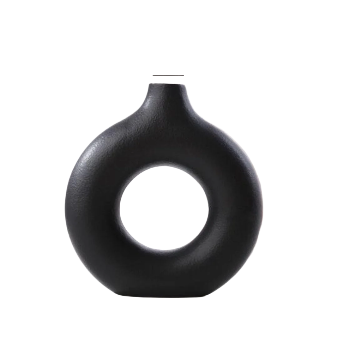 Vase à fleurs en céramique | Vase décoratif moderne au design mat