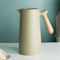 VetroLux – Carafe en Verre Double Paroi Élégante avec Poignée en Bois pour Boissons Chaudes et Froides