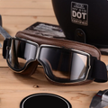 Lunettes en Cuir Vintage Coupe-Vent Rideredge Pour Motos