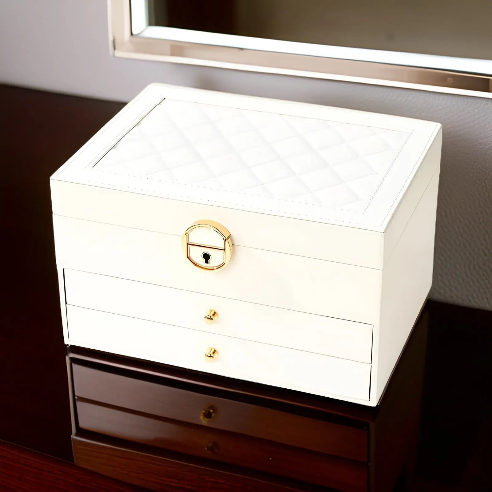 Boîte à Bijoux Multi-Couches de Luxe – Organisateur Élégant et Durable