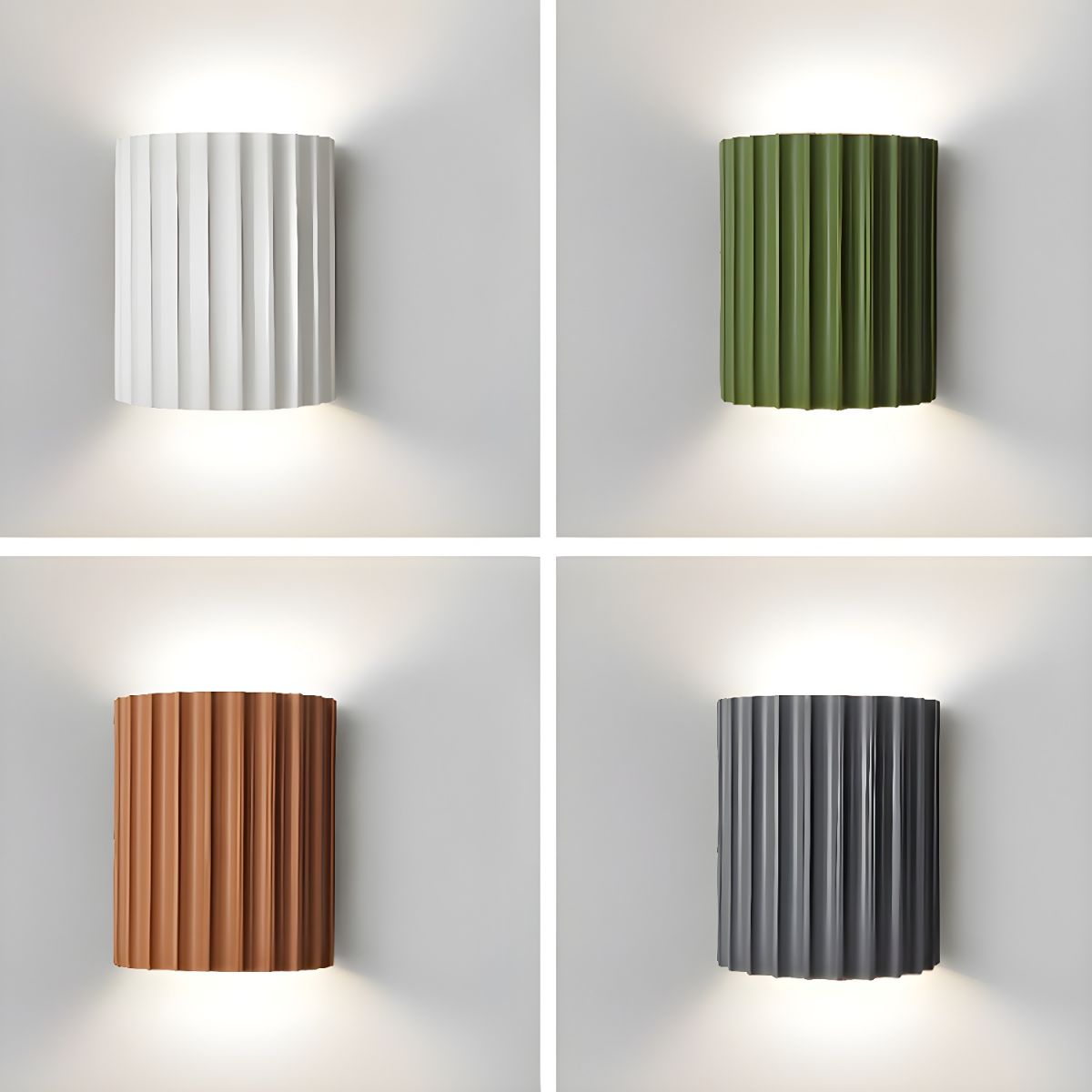 Applique Murale Ondulée Moderne – Design en Résine Élégant Haut & Bas