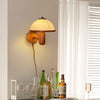 Applique Murale en Bois Champignon – Finition Chêne Élégante avec Douce Lumière LED