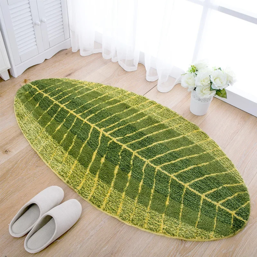 Tapis de bain VelvetLeaf | Tapis de bain Flocke à l'aspect luxueux et à la technologie antidérapante