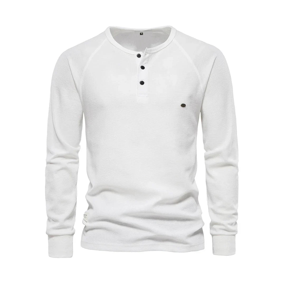 Chemise Heren à manches longues et col rond