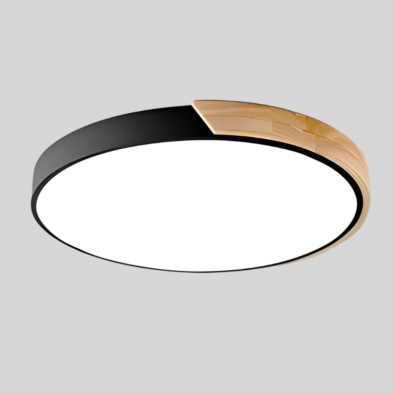 Applique de Plafond Circulaire en Bois Nordique pour Décoration Intérieure de Style Macaron & Éclairage Ambiant