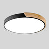 Applique de Plafond Circulaire en Bois Nordique pour Décoration Intérieure de Style Macaron & Éclairage Ambiant